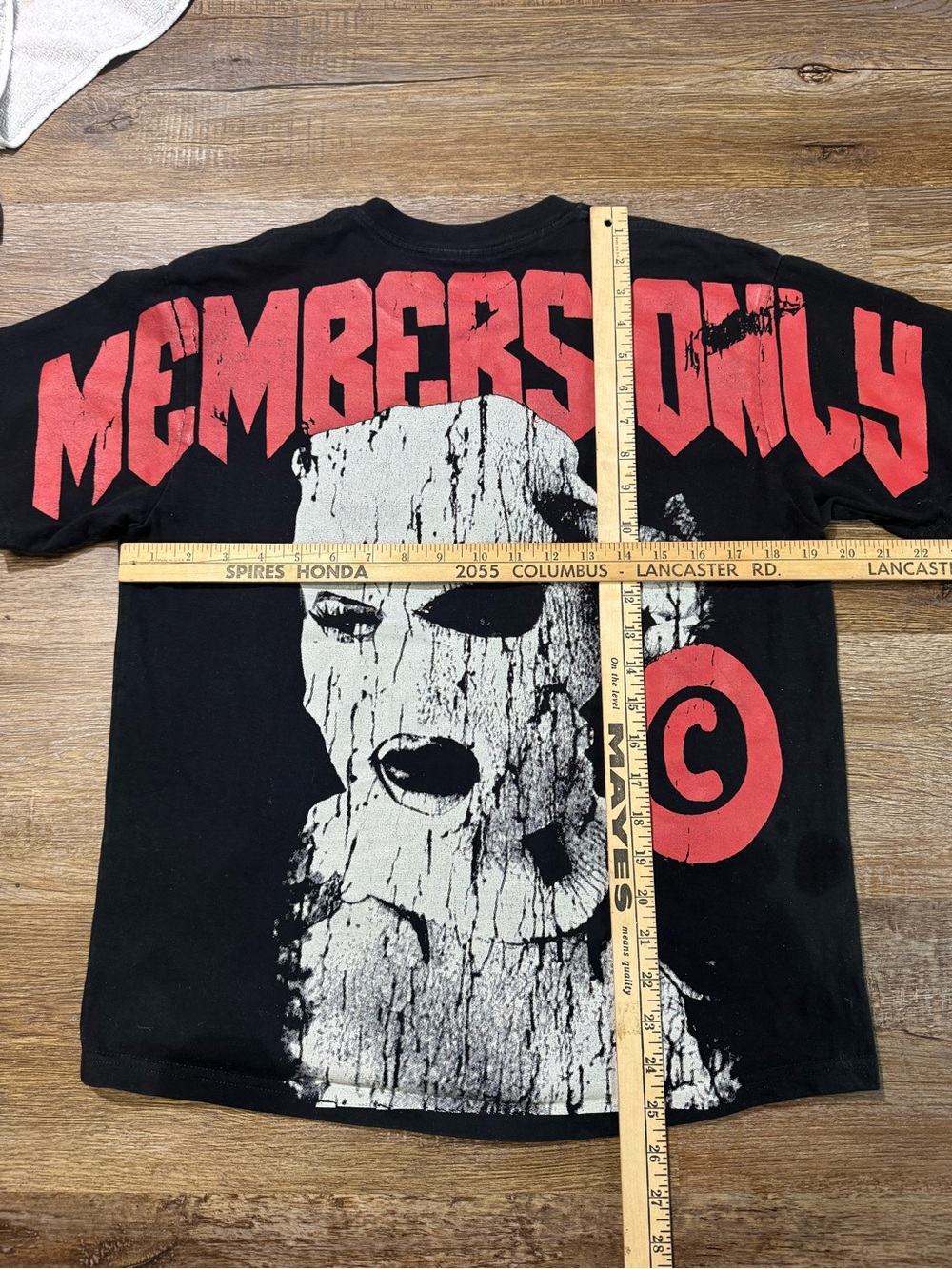 Members Only Graphic Tee - Black with Red & White Print (Men's Shirt) - Picture 3 of 3